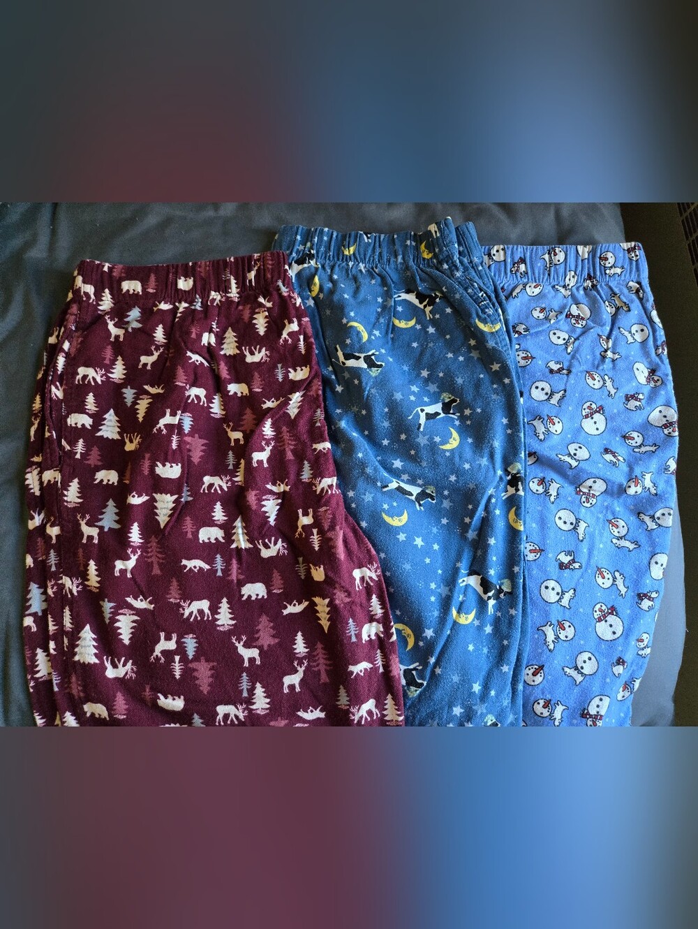 Lands' End Women's Lot Of 3 Flannel Pj Pants Medium